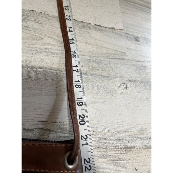 Multi-colored plaid two zipper small Honduras crossbody bag - Picture 3 of 6